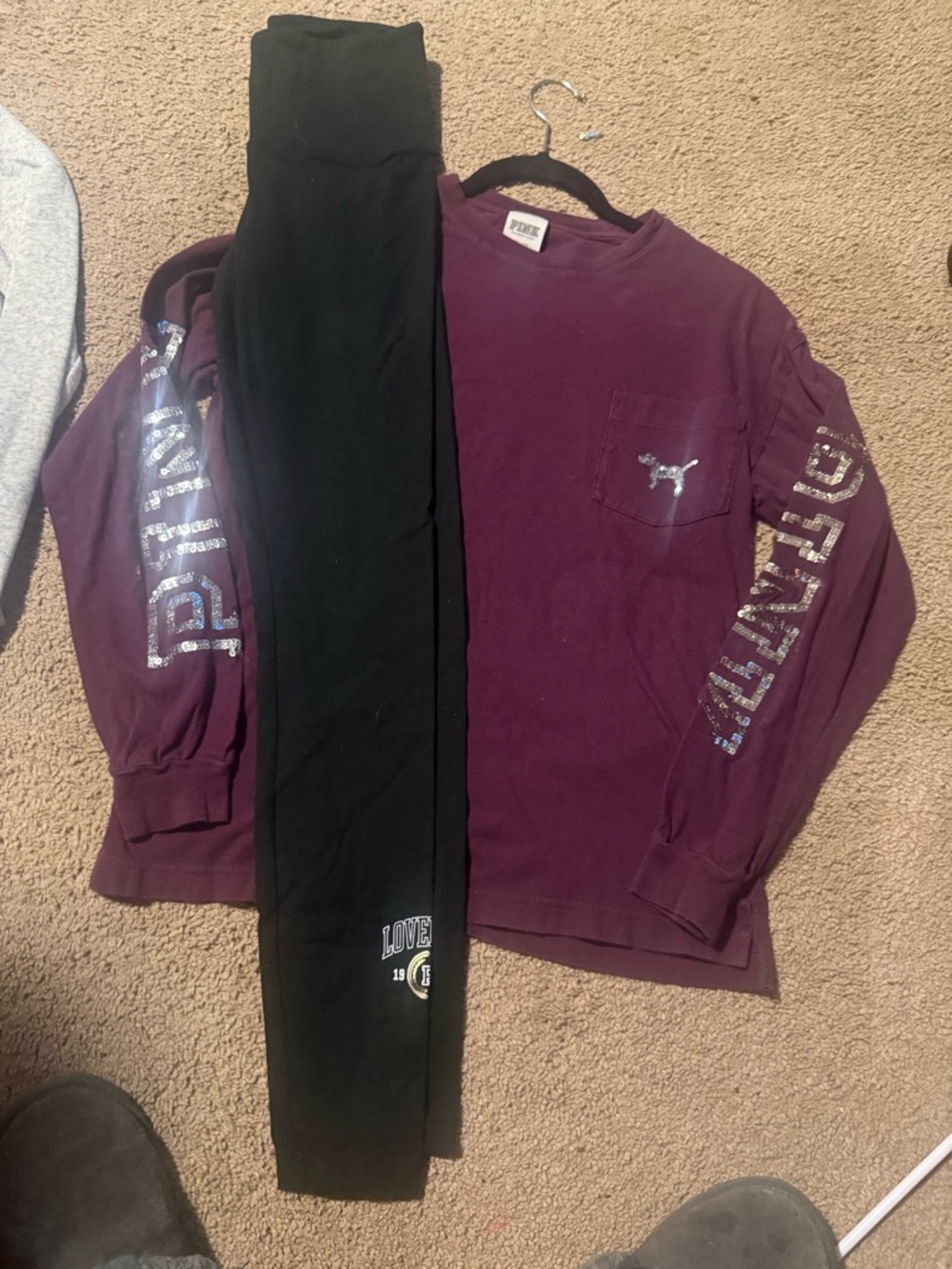 PINK Victoria's Secret Black Leggings